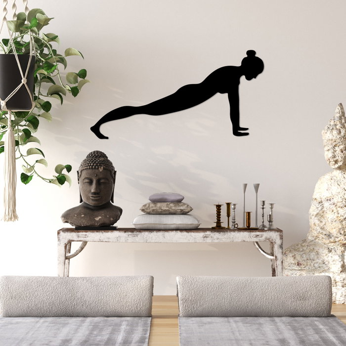 Wallity Yoga 7 Escultura de pared de metal negra Wallity Yoga 7 Escultura de pared de metal negra